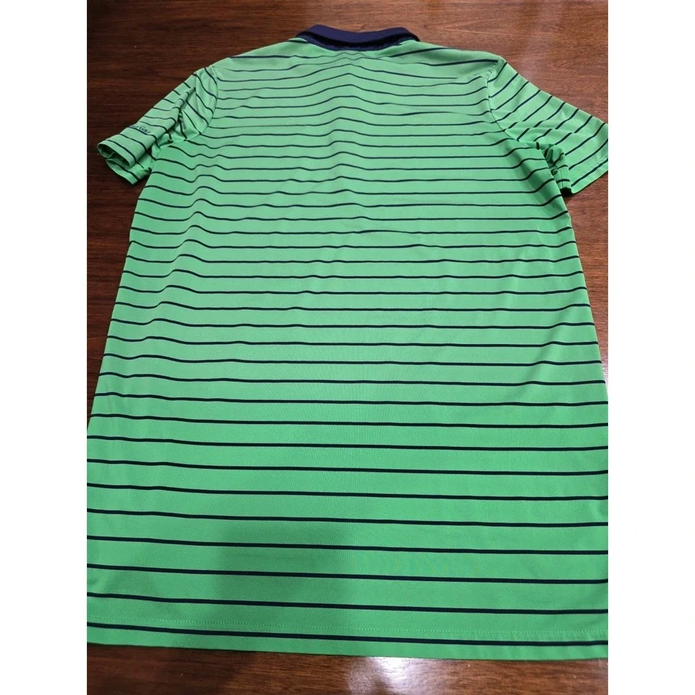 RLX Ralph Lauren Performance Golf Polo Shirt - Men's Medium -‎ Green Stripe -...